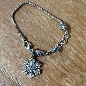 Y2K Brighton Silver Snowflake Bracelet